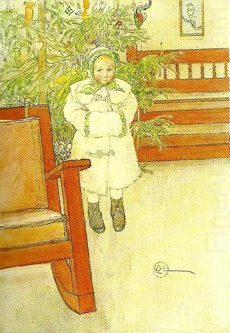 Carl Larsson flicka med gungstol china oil painting image